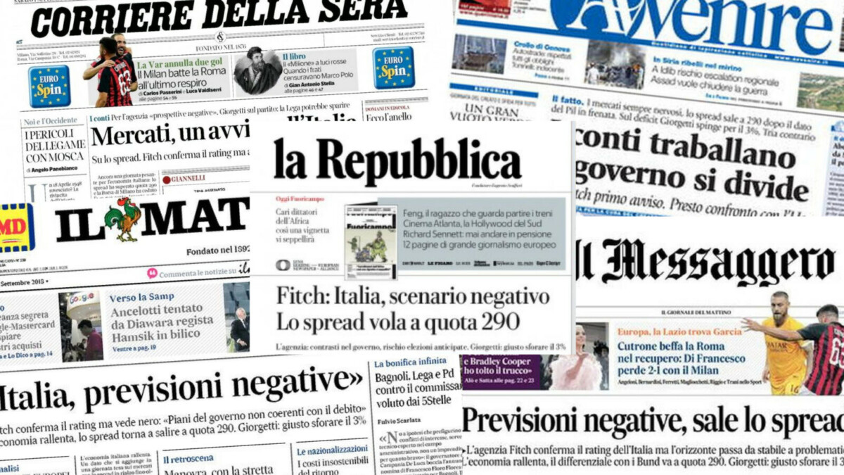 I giornaloni che tifano spread (1 set 2018)