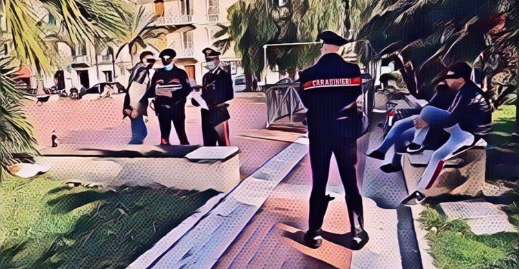 multa mascherina carabinieri