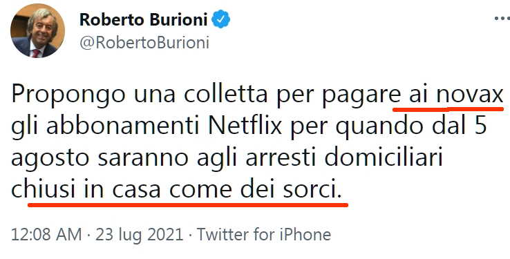Burioni tweet sorci