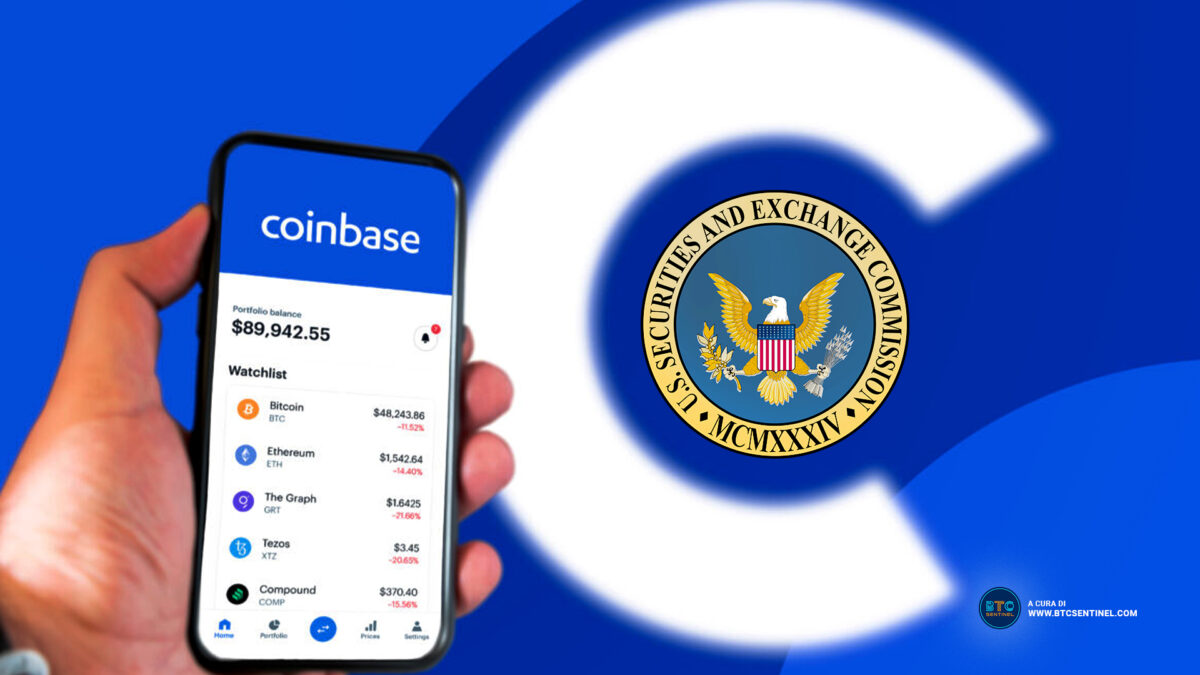 Coinbase: indagine della SEC sulla quotazione di alcune criptovalute che ritiene sarebbero titoli