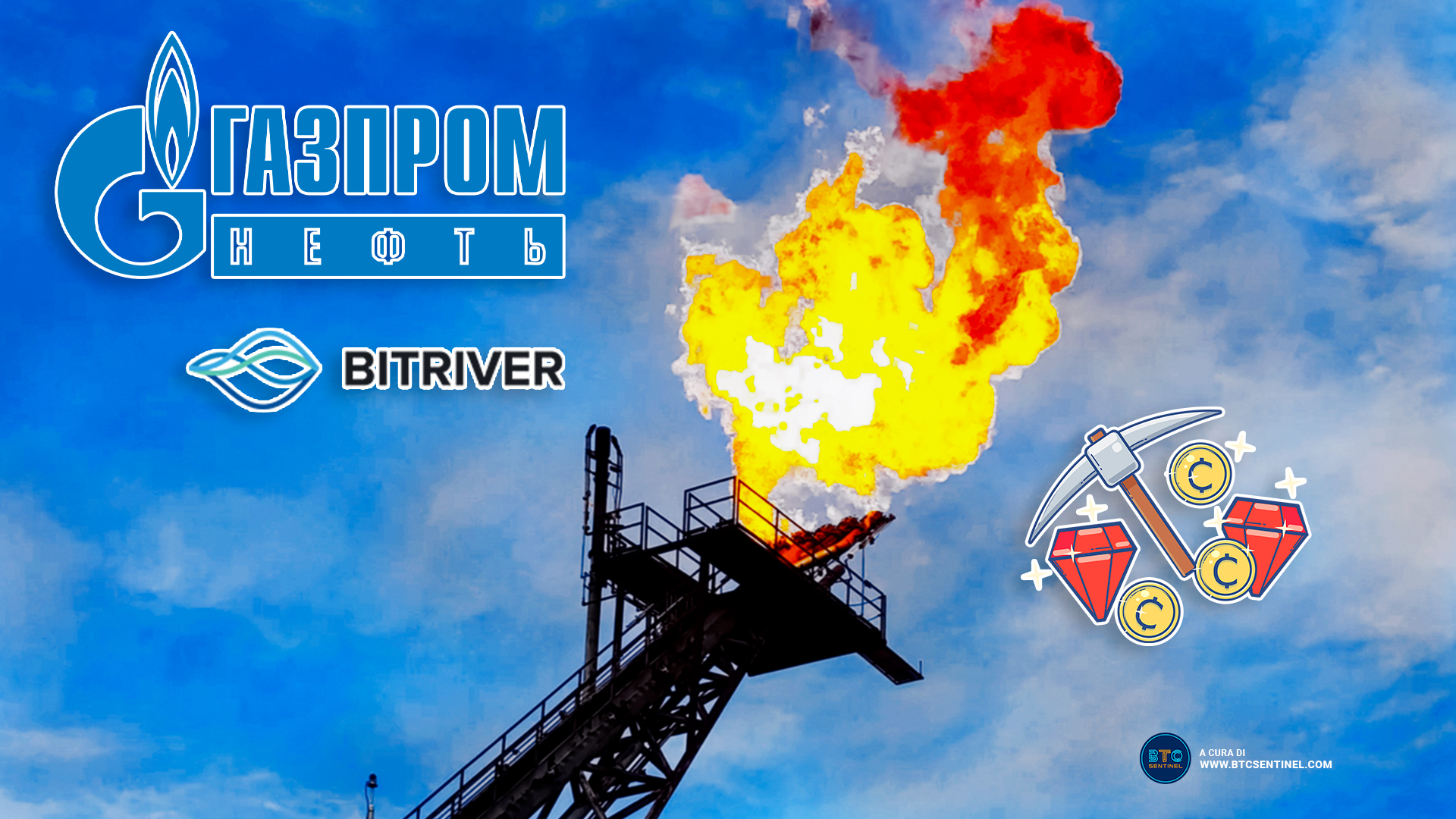 Bitriver minerà criptovalute utilizzando il gas in eccesso di Gazprom-Neft