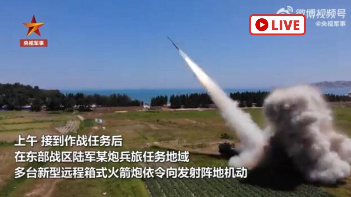 台湾、戦争の風：「日本海の中国のミサイル」