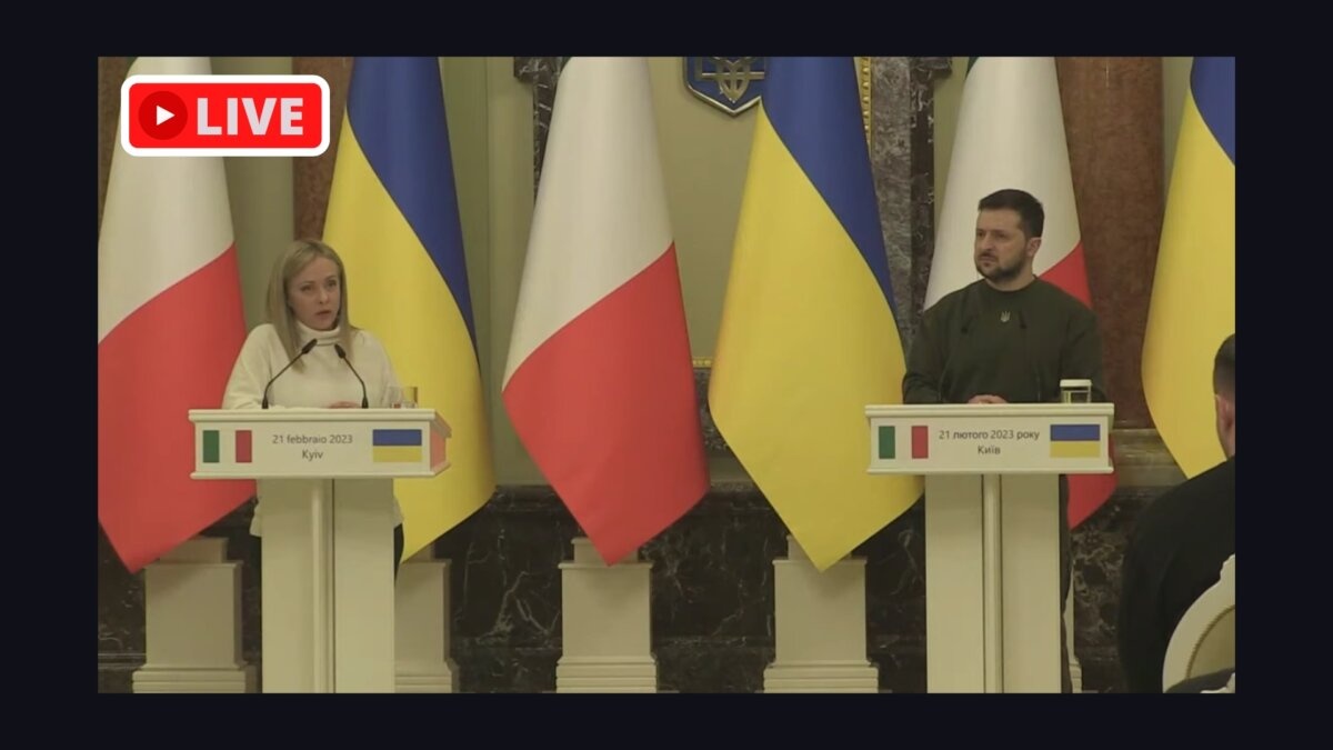 Kiev, dichiarazioni alla stampa Meloni - Zelensky