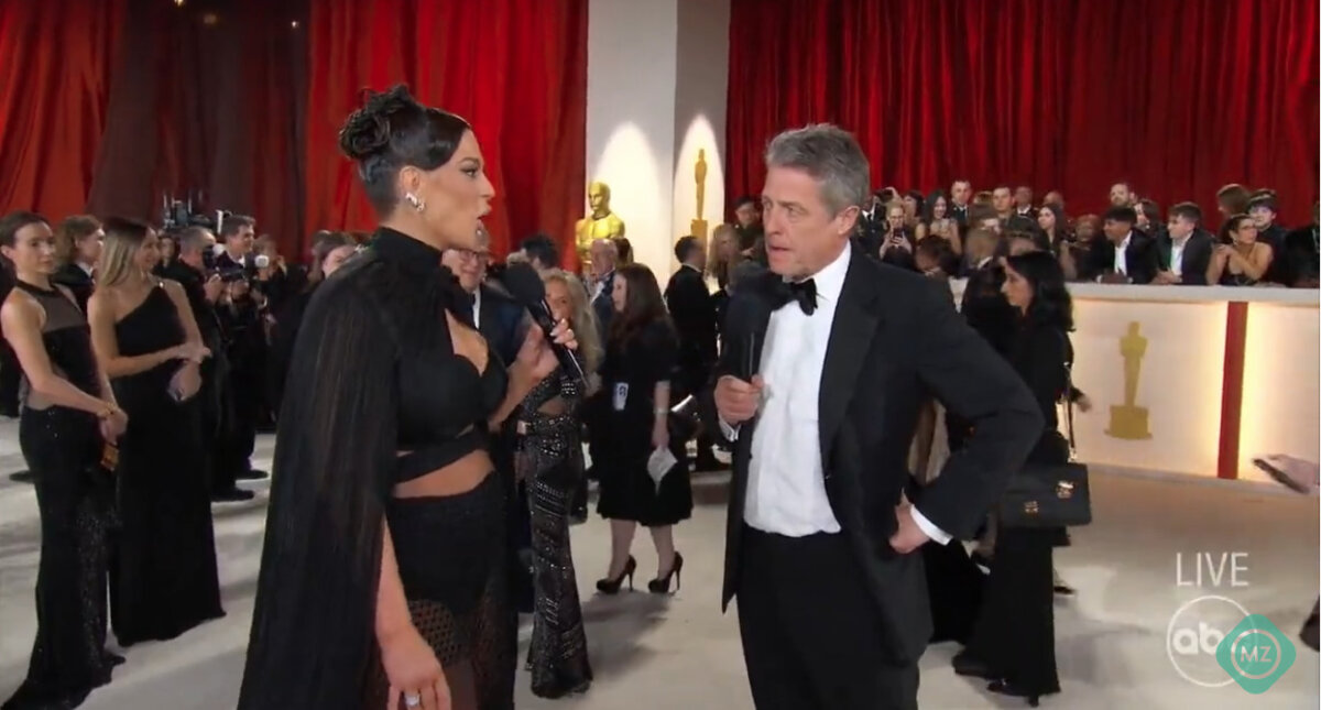 Awkward Hugh Grant interview on the Red Carpet - Oscars 2023