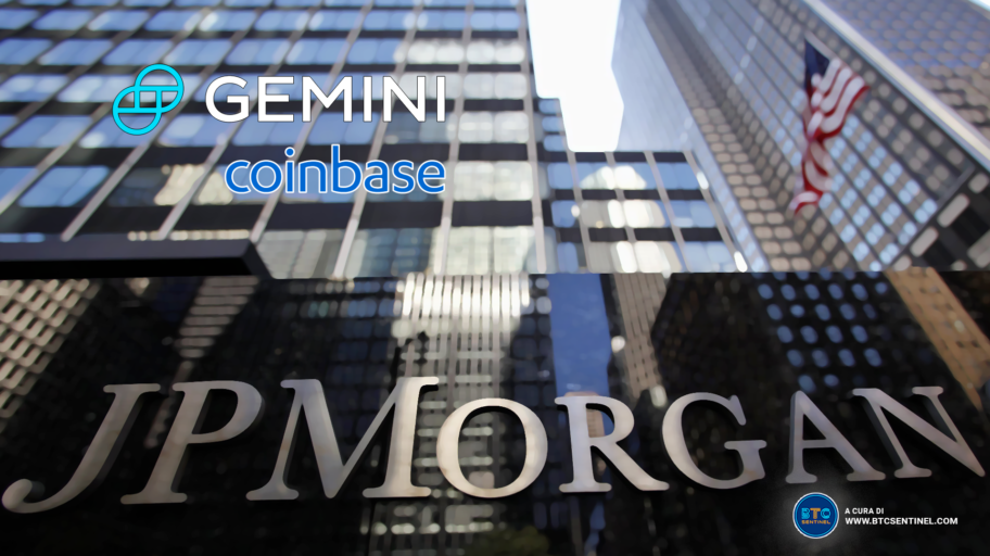 JPMorgan taglia i legami con l'exchange di criptovalute Gemini