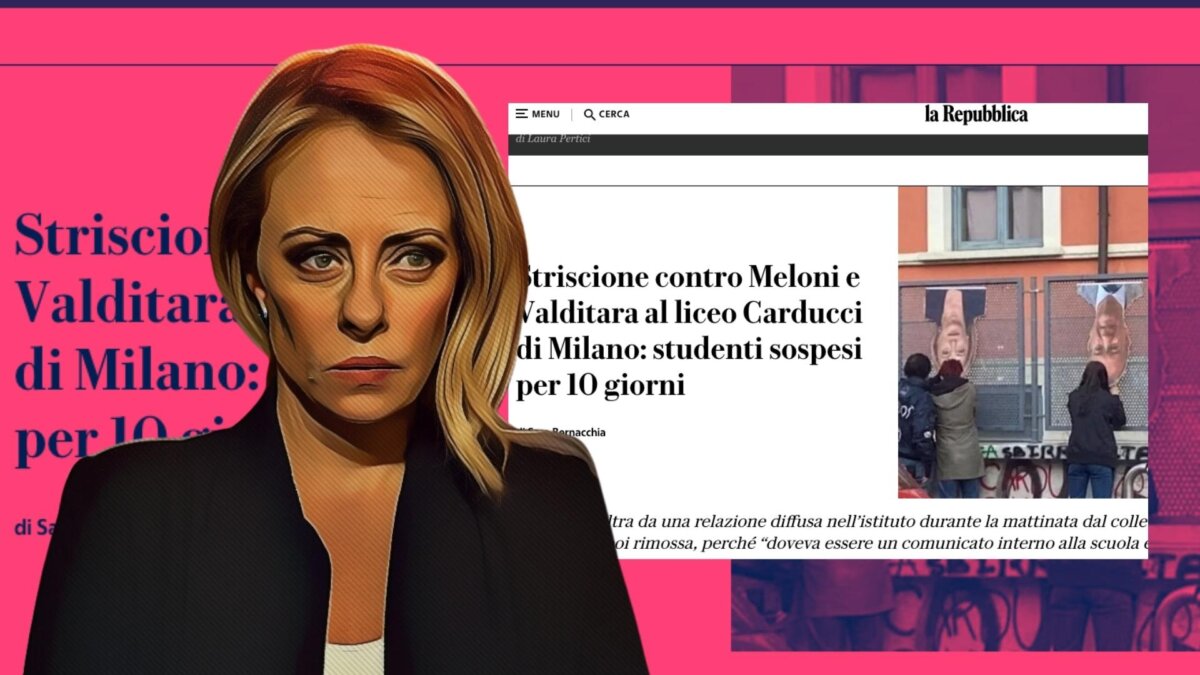 È giusto umiliare gli studenti che “impiccarono” Meloni È giusto umiliare gli studenti che “impiccarono” Meloni