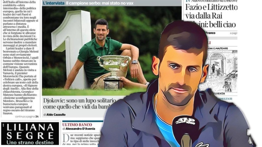Novak Djokovic intervista Corriere