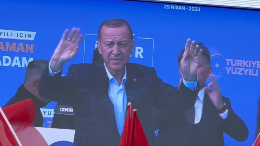 Erdogan ad un comizio