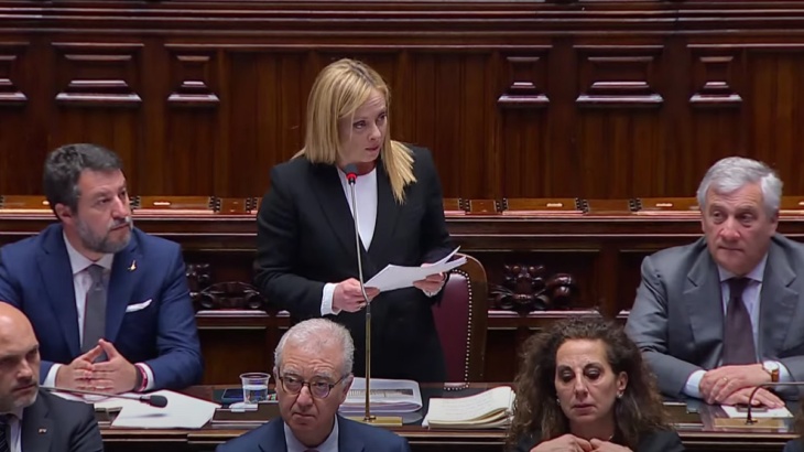 Meloni, Salvini e Tajani alla Camera