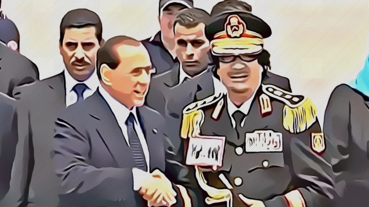 berlusconi e gheddafi