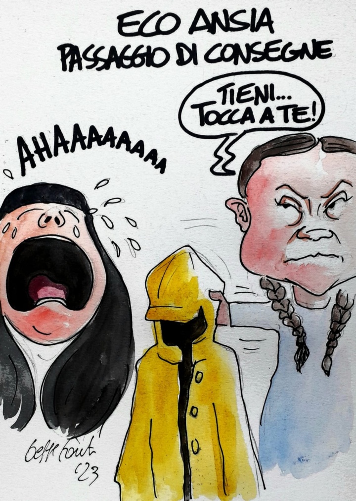 Sedute Satiriche di Beppe Fantin - Vignetta del 01/08/2023