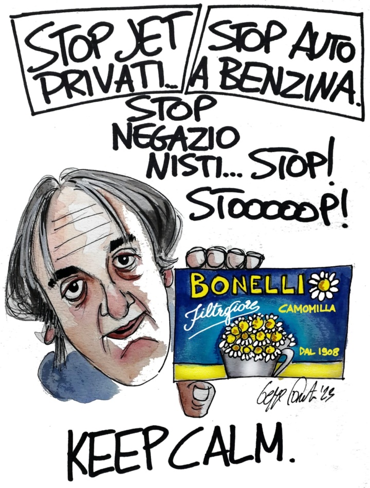 Sedute Satiriche di Beppe Fantin - Vignetta del 05/08/2023