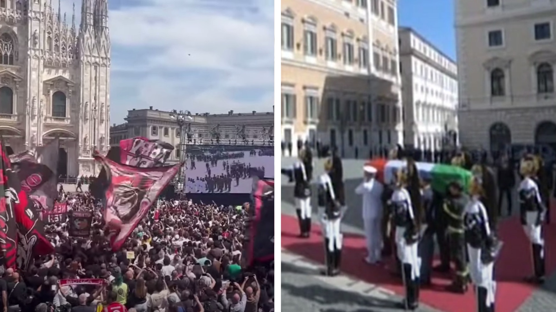 Berlusconi Napolitano, “migliaia” contro “decine”: tutta la differenza ai funerali