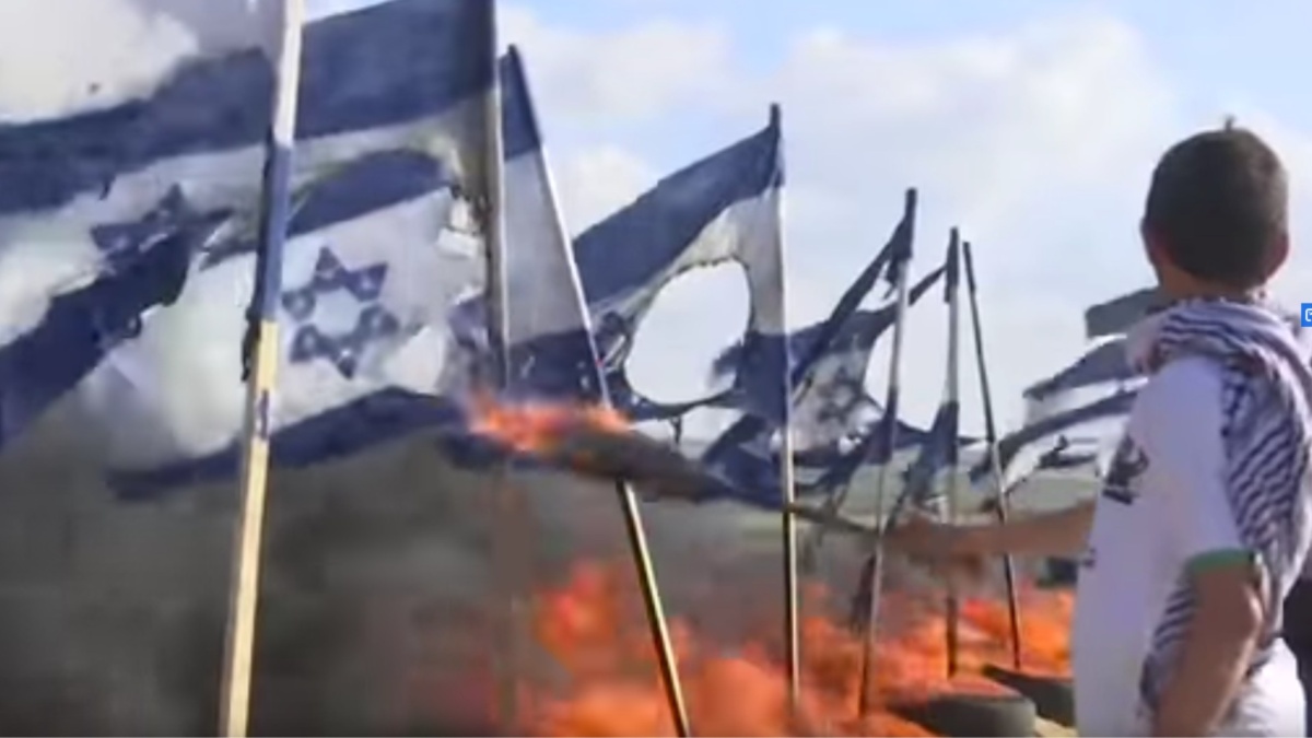 anti israele bandiere