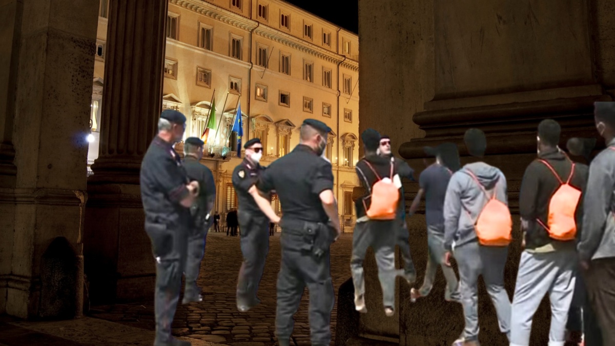 Palazzo Chigi Polizia Migranti