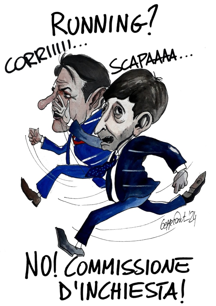 Sedute Satiriche di Beppe Fantin - Vignetta del 19/02/2024