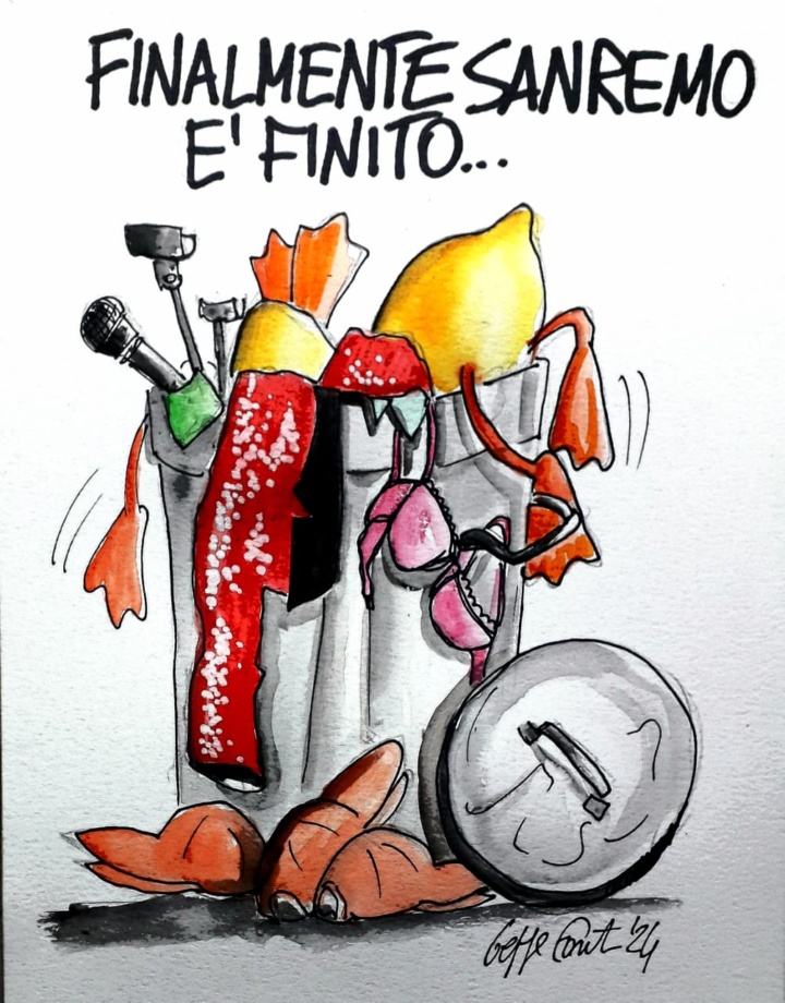 Sedute Satiriche di Beppe Fantin - Vignetta del 14/02/2024