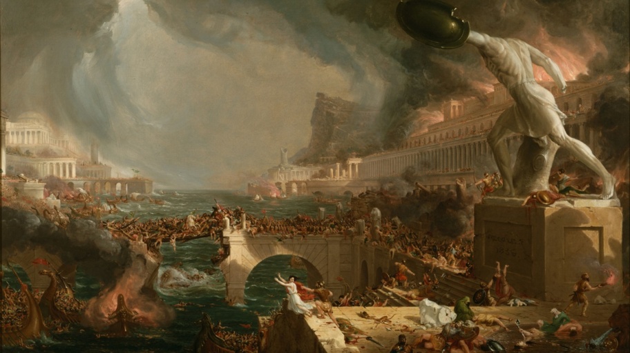 The Course of Empire: Destruction (Thomas Cole 1836, public domain)
