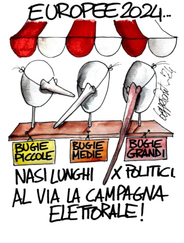 Sedute Satiriche di Beppe Fantin - Vignetta del 14/03/2024