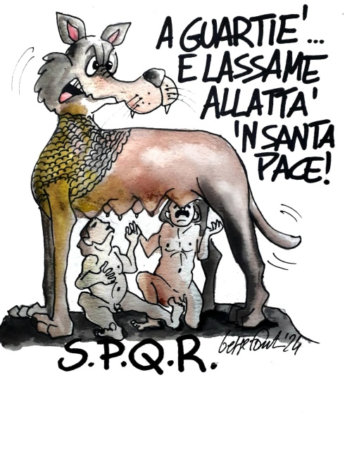 Sedute Satiriche di Beppe Fantin - Vignetta del 10/04/2024