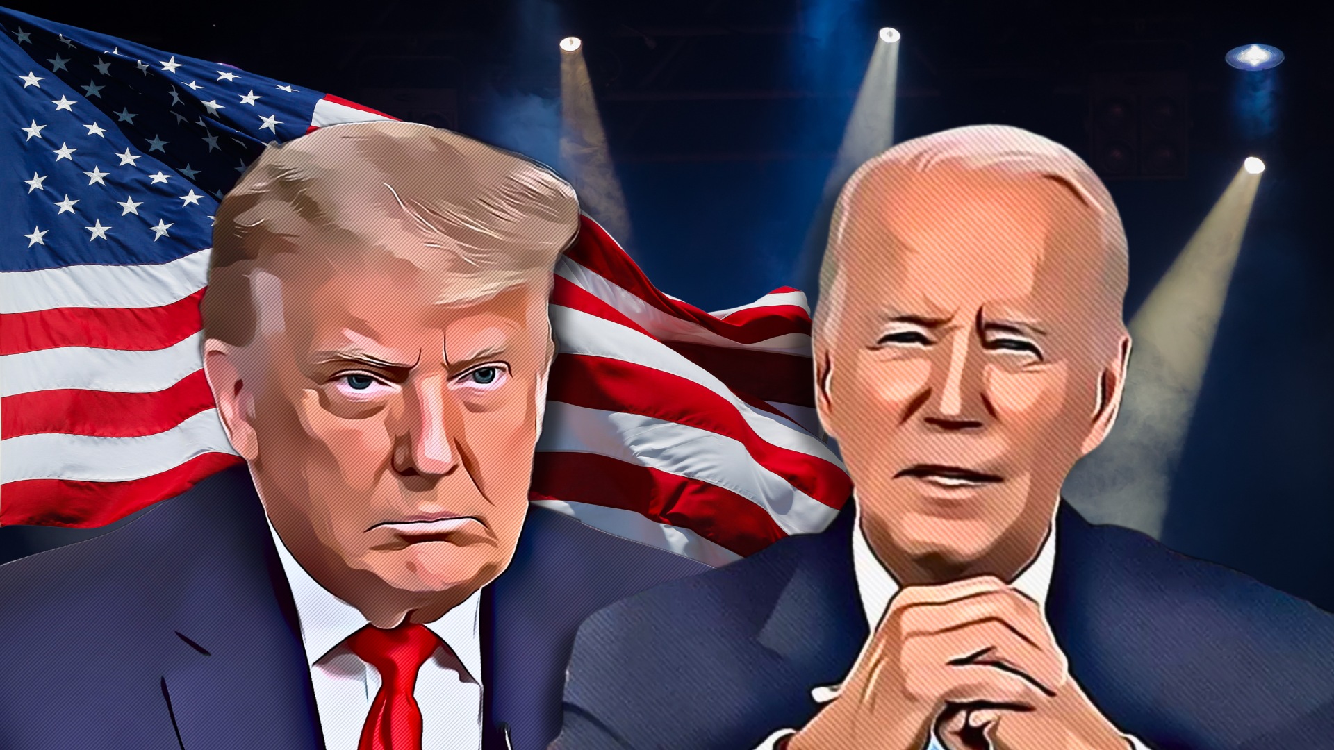 Who leads between Trump and Biden?