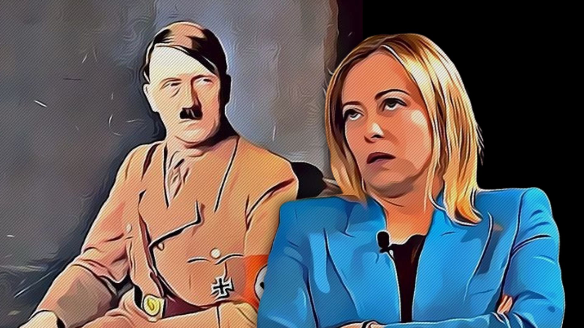 Choc a La7: paragonano Meloni a Adolf Hitler