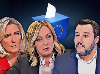 Marine Le Pen, Giorgia Meloni e Matteo Salvini
