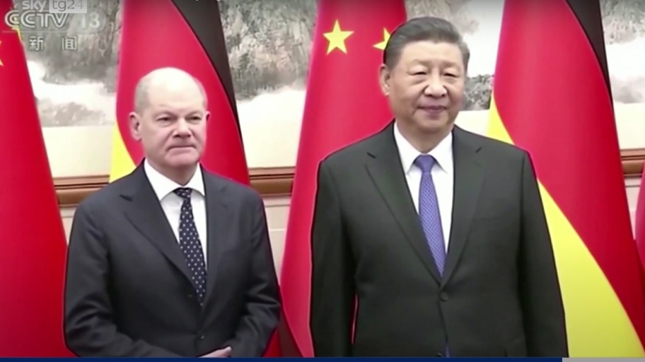 Scholz Xi Jinping (CCTV)