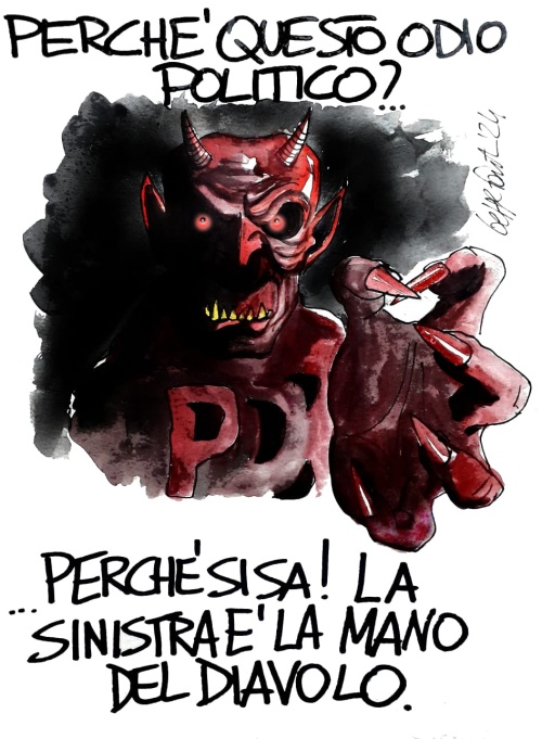 Sedute Satiriche di Beppe Fantin - Vignetta del 07/06/2024