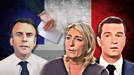 Elezioni francia Le Pen Bardella Macron