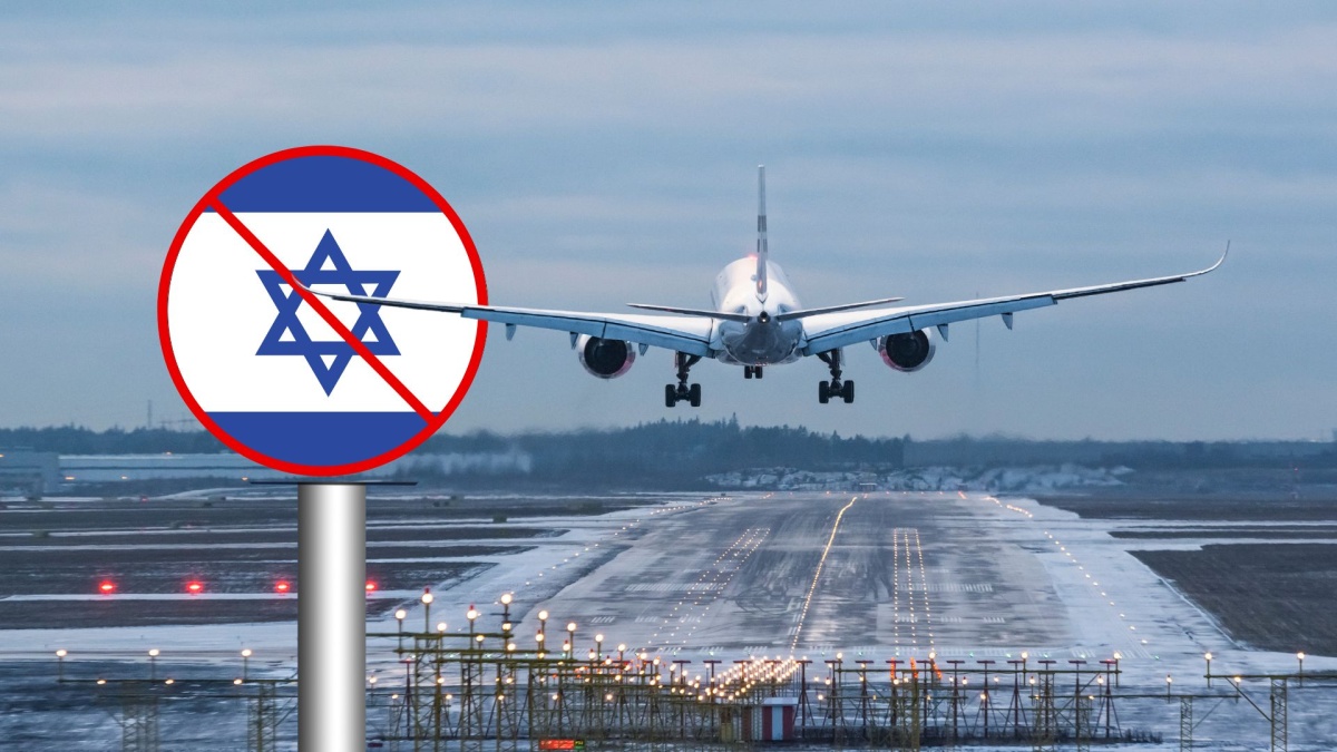 aereo israeliano divieto atterraggio