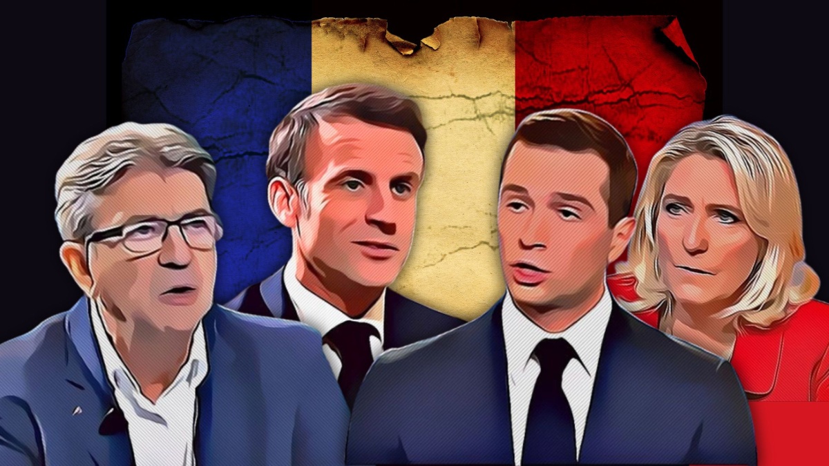 melanchon, macron, bardella, le pen, voto francia-1