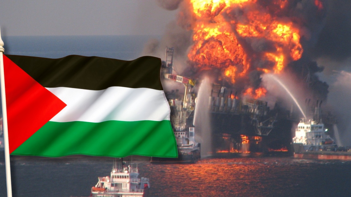 Nave fiamme palestina