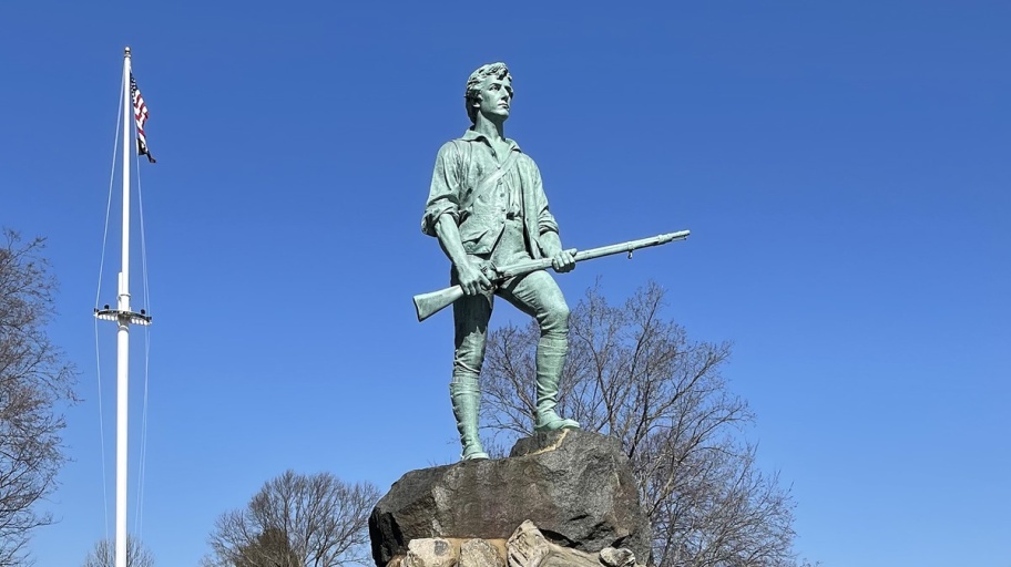 Lexington Minuteman (MJFisheye, public domain)