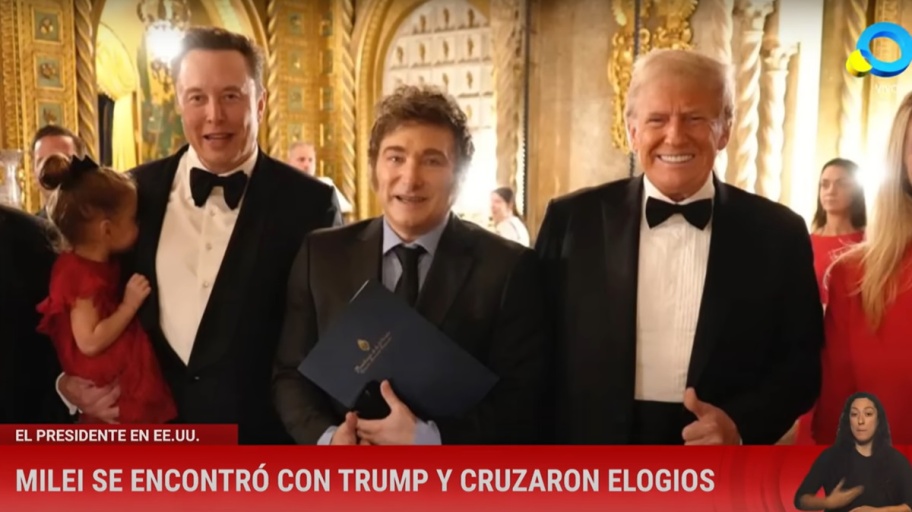 Musk Milei Trump (Tv Argentina)