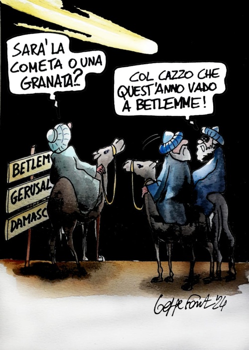 Sedute Satiriche di Beppe Fantin - Vignetta del 30/12/2024