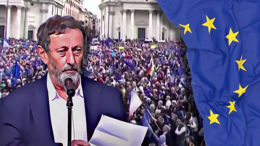 Michele Serra manifestazione Europa