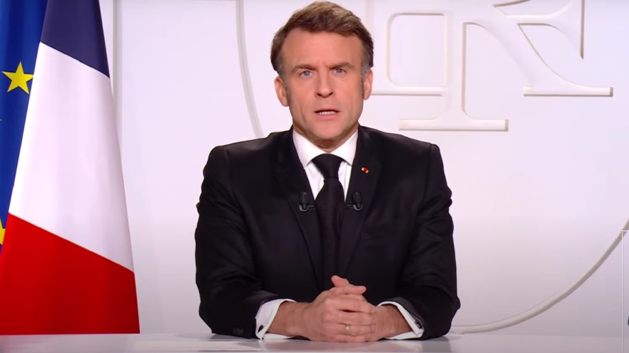 Macron discorso (Eliseo Ytube)