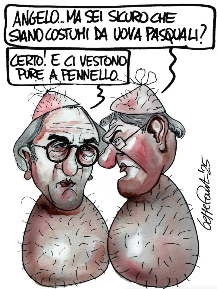 Sedute Satiriche di Beppe Fantin - Vignetta del 25/04/2025