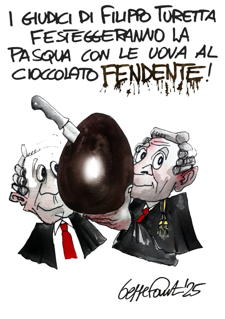 Sedute Satiriche di Beppe Fantin - Vignetta del 15/04/2025