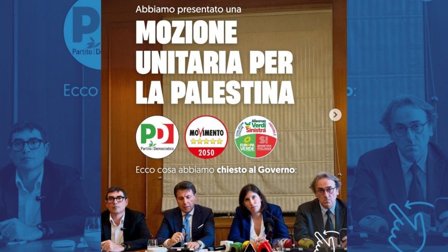 mozione unitaria palestina centrosinistra