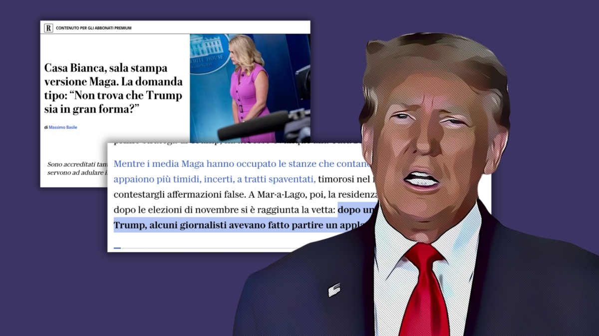trump applauso stampa