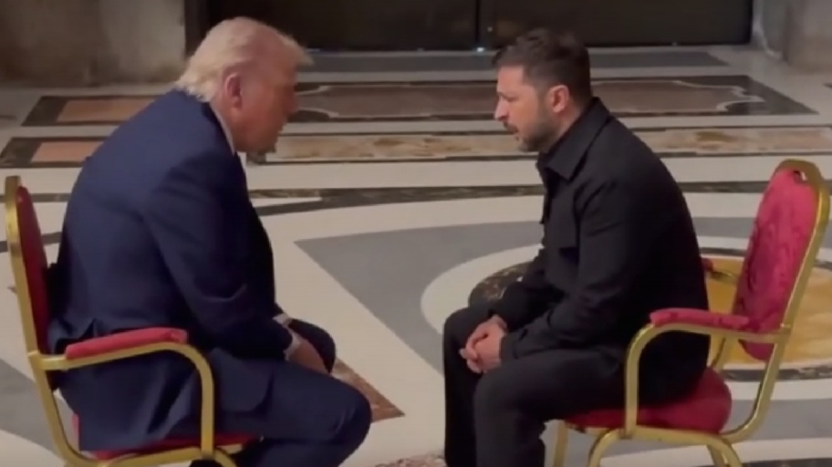 Trump Zelensky San Pietro