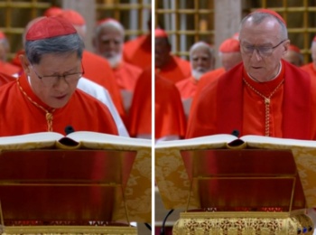 I cardinali Tagle e Parolin giurano in Conclave