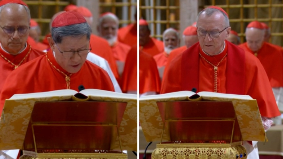 I cardinali Tagle e Parolin giurano in Conclave