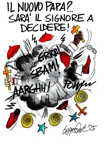 Sedute Satiriche di Beppe Fantin - Vignetta del 09/05/2025