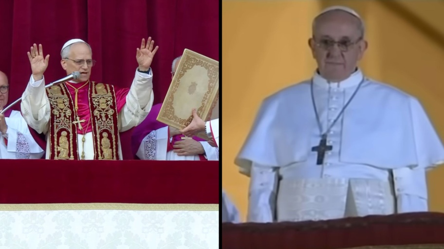 papa francesco e papa Leone XIV