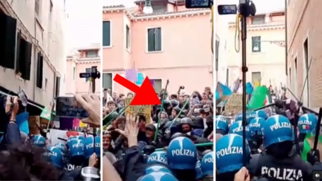 scontro polizia venezia