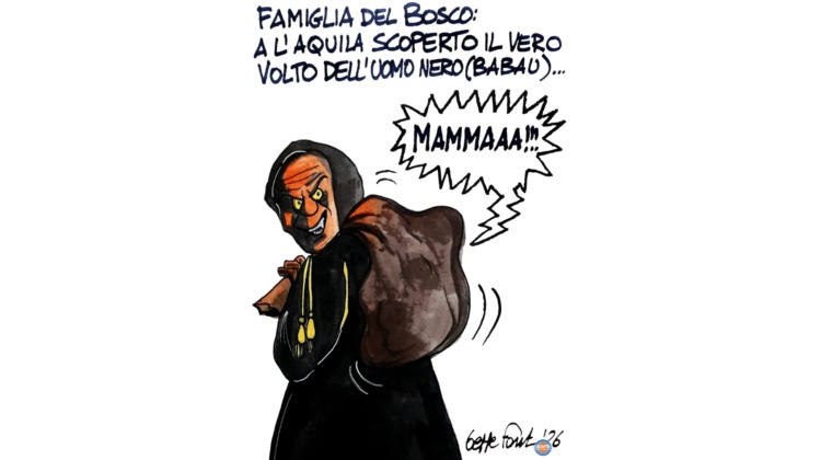 Famiglia nel bosco, l'uomo nero - Vignetta del 13/03/2026
