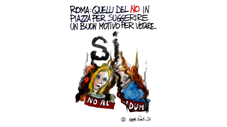 Il vuoto del NO - Vignetta del 19/03/2026
